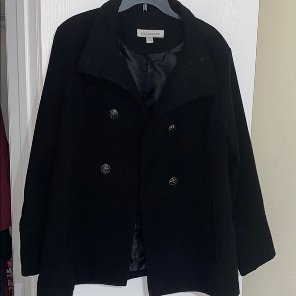 Liz Claiborne Jackets & Coats Liz Claiborne Womens Black Peacoat